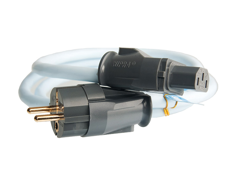 Supra Cables LoRad MK II Netzkabel mit SW-EU Stecker gerade 1,5 Meter