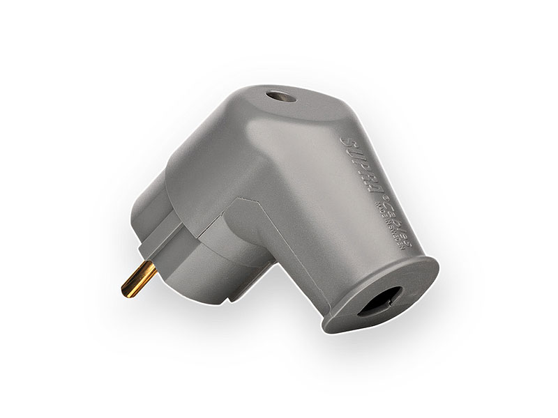 Supra Cables Schutzkontaktstecker SW-EU gewinkelt