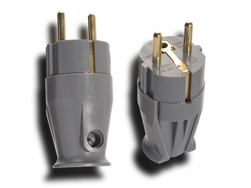 Supra Cables Schutzkontaktstecker SW-EU gerade
